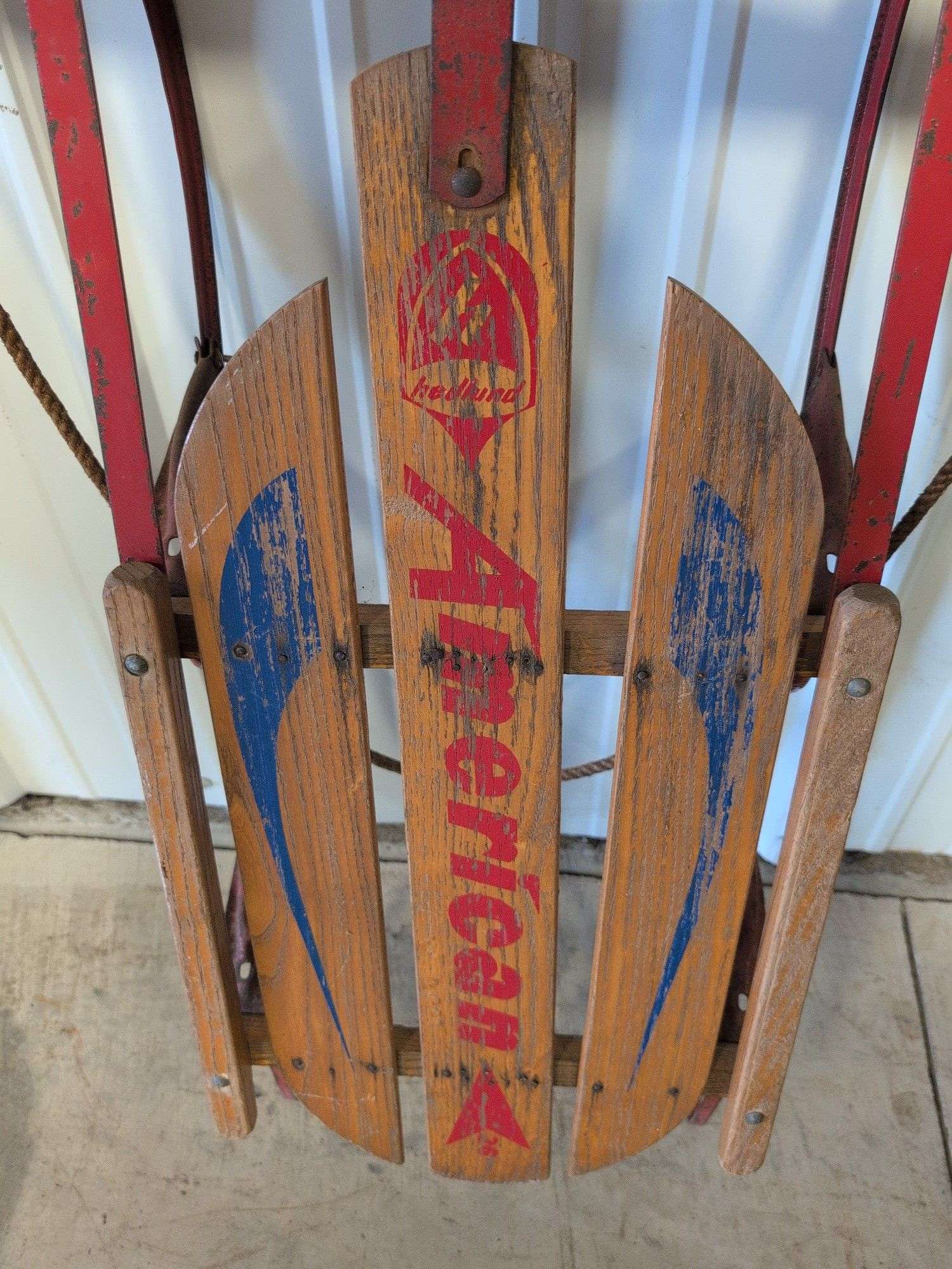 Vintage American snow sled - 38" long