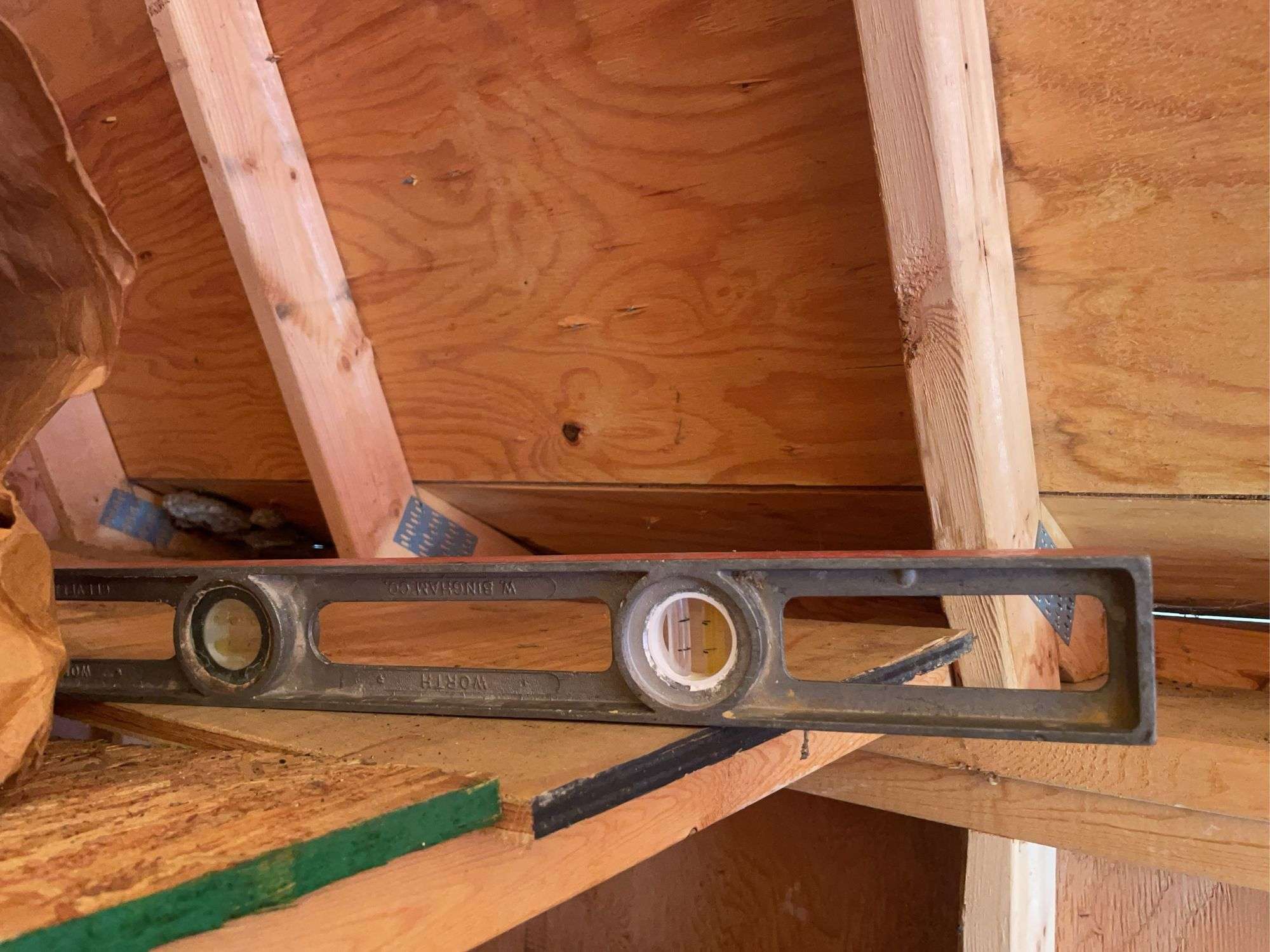 Misc. Tools and parts including antique planes, level & misc.