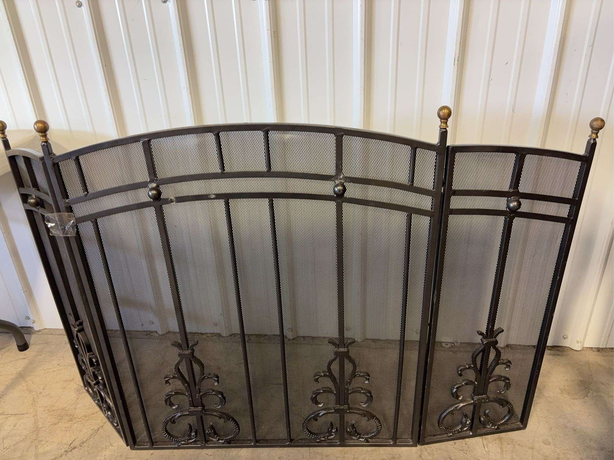 Fireplace screen and tools