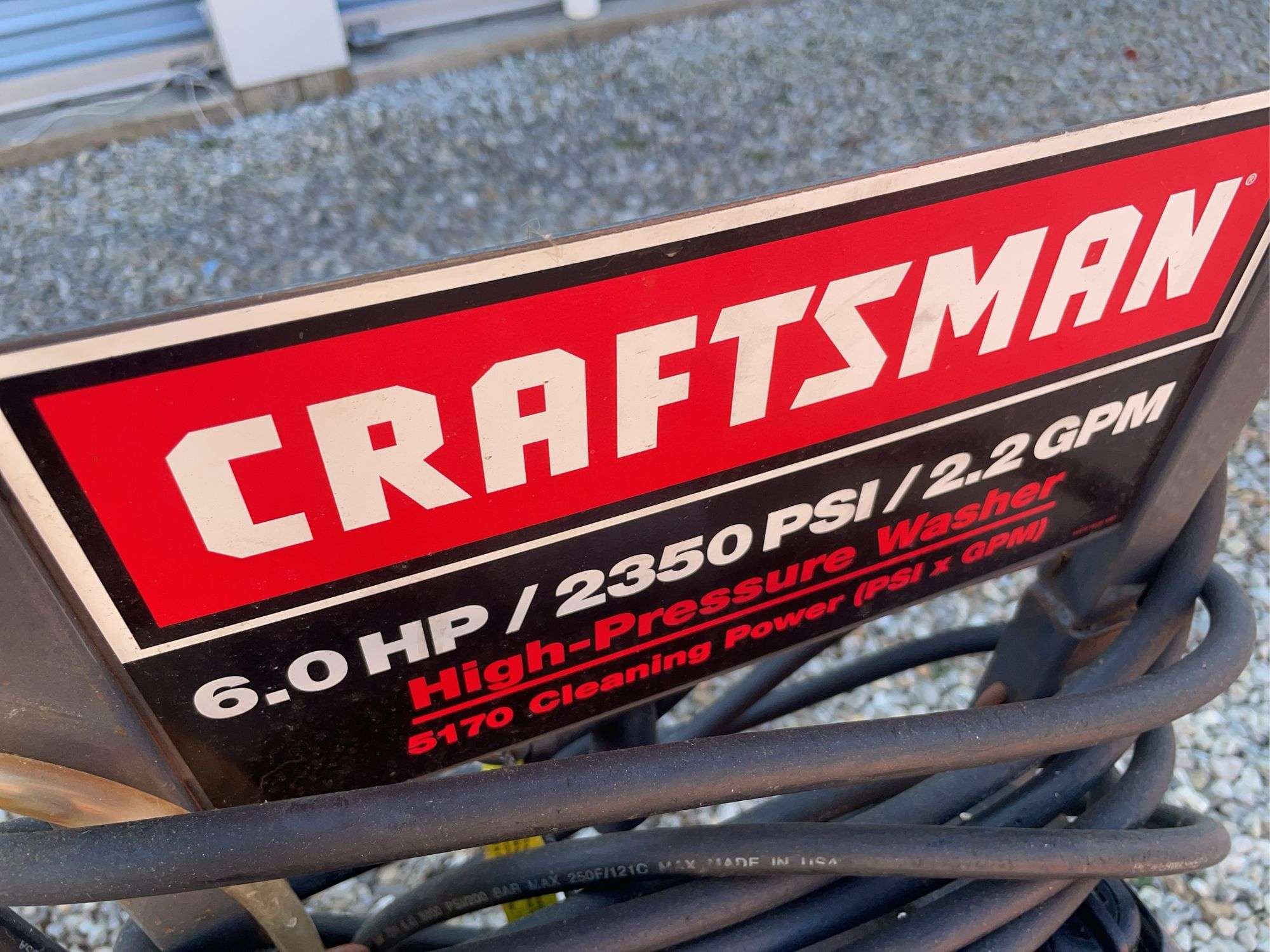 Craftsmen 6 HP pressure washer