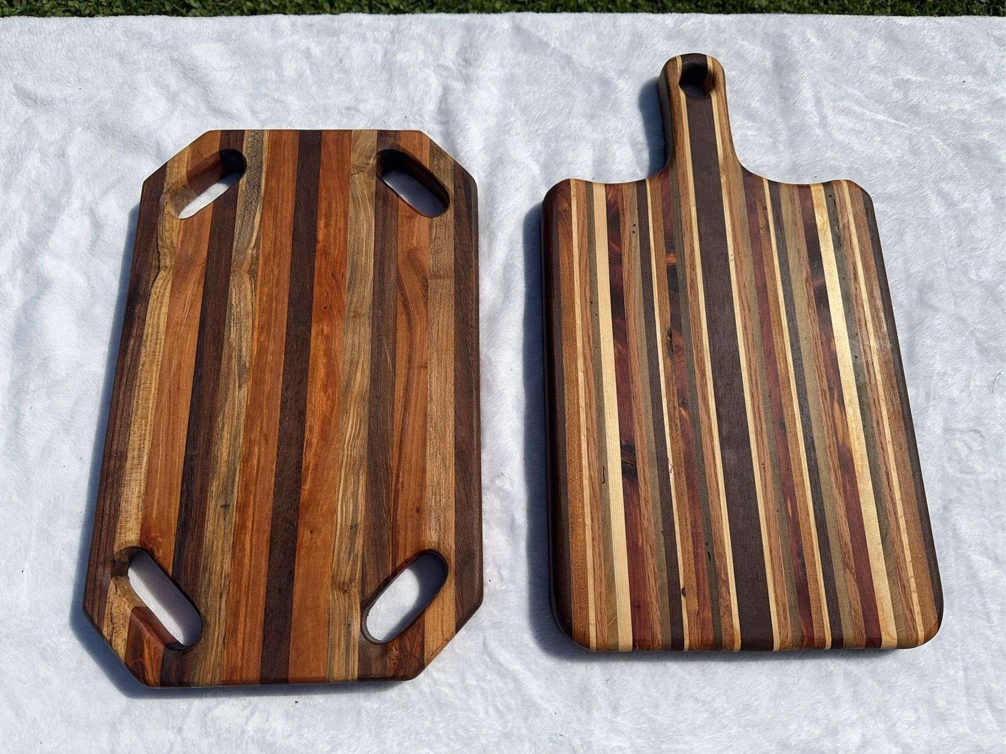 (2) Homemade Wooden Charcuterie Boards