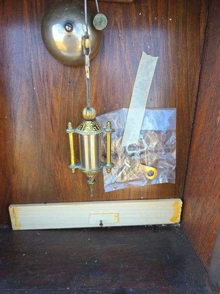 E.N. WELCH INLAID DROP DIAL WALL PARLOR CLOCK RARE