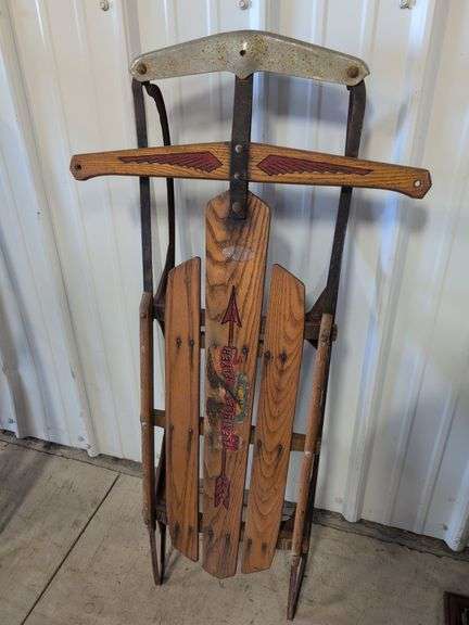 Vintage Flexible Flyer snow sled - 42" long