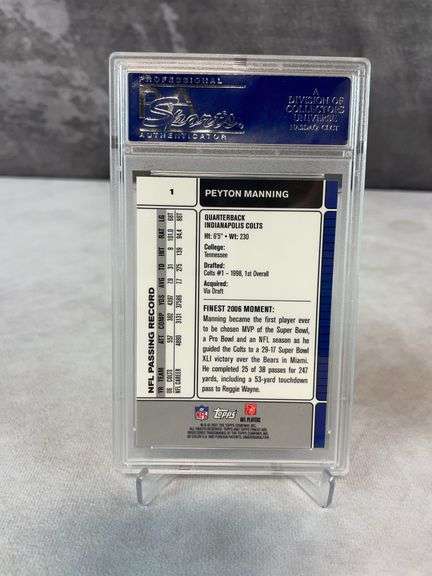 2007 Topps Finest #1 Peyton Manning PSA 10