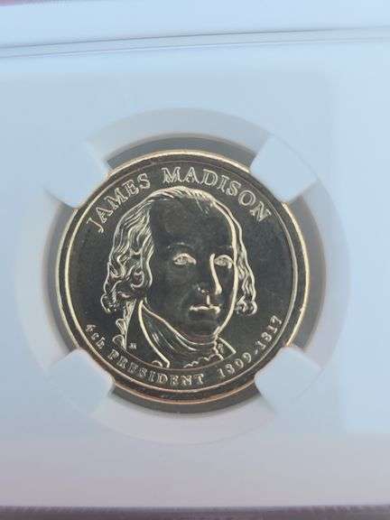 2007D JAMES MADISON PRESIDENTIAL DOLLAR NGC BU