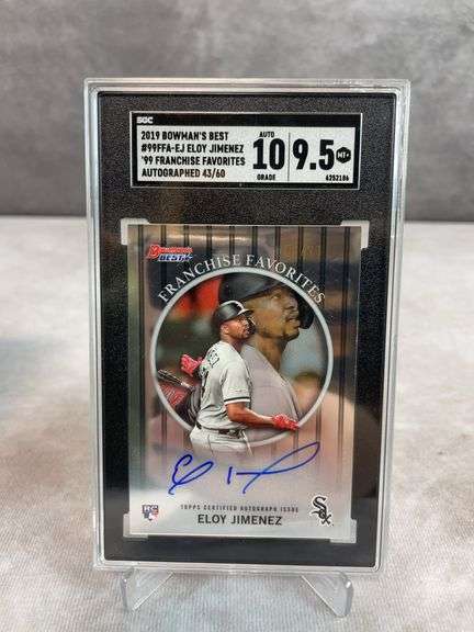 2019 Bowman's Best Eloy Jimenez RC Auto #/60 SGC 9.5 w/ 10 Auto
