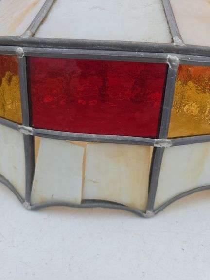 LEADED GLASS LAMP SHADE