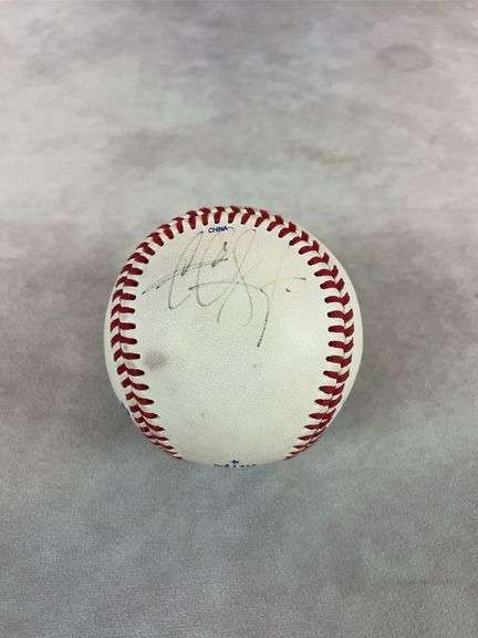 CC Sabathia, Kenny Lofton & ??? Signed Rawlings Baseball