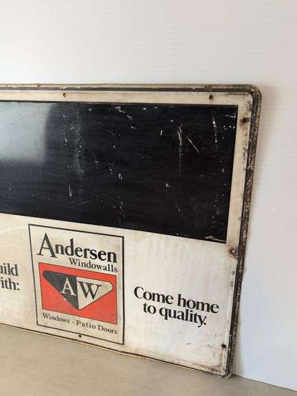 Anderson Windowalls metal sign - 36" x 30"