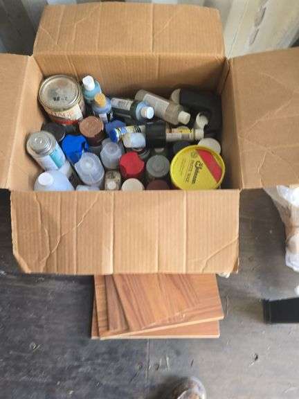 LOT OF PAINTS AND SUPPLIES