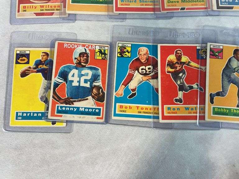 1956 Topps football 28 cards, no duplicates w/ Gifford & Alex Webster (Rookie)