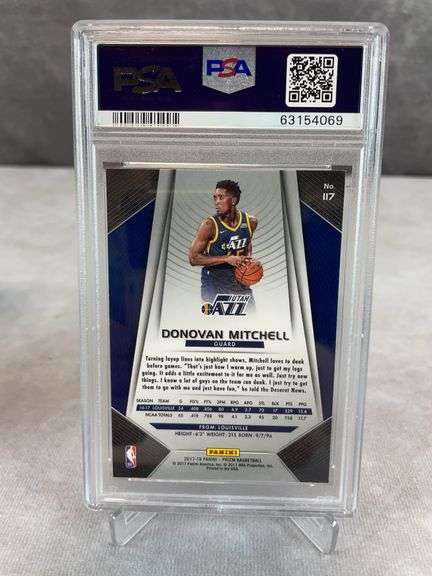 2017 Panini Prizm #117 Donovan Mitchell RC PSA 9