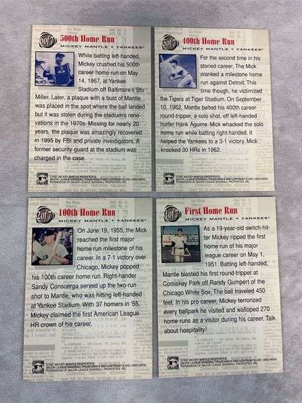 17 Card Jumbo Lot: Mickey Mantle, Michael Jordan, Randy Moss, Dan Marino, Mark McGwire +More