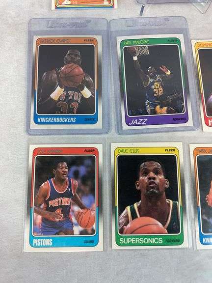 (14) 1988-89 Fleer Basketball Cards - Thomas, Ewing, Dumars, Olajuwon, All Stars & Others