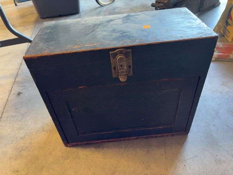 Toolbox with drill bits, electrical tools, and more