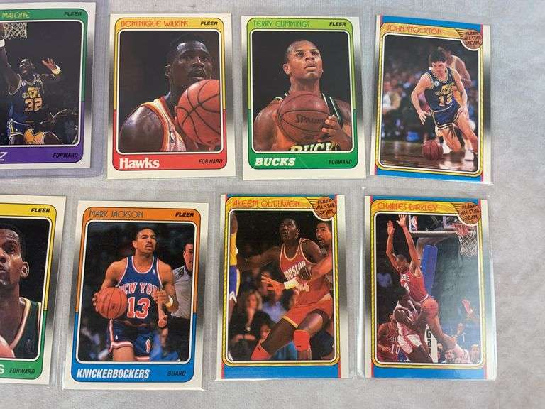(14) 1988-89 Fleer Basketball Cards - Thomas, Ewing, Dumars, Olajuwon, All Stars & Others