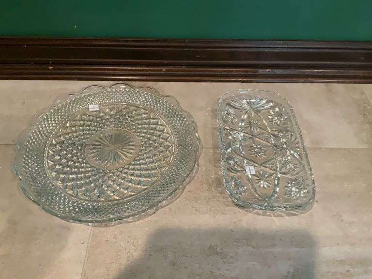 Anchor Hocking Wexford Platter, Vintage Clear Glass Relish Dish