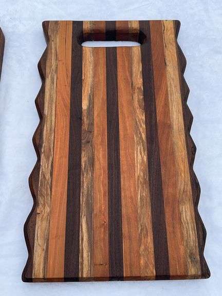(2) Homemade Wooden Charcuterie Boards