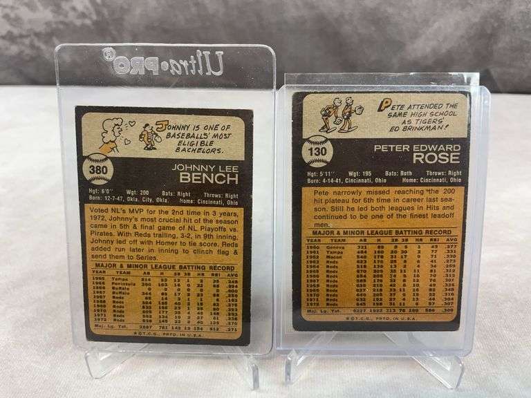 1973 Topps baseball: Pete Rose & Johnny Bench