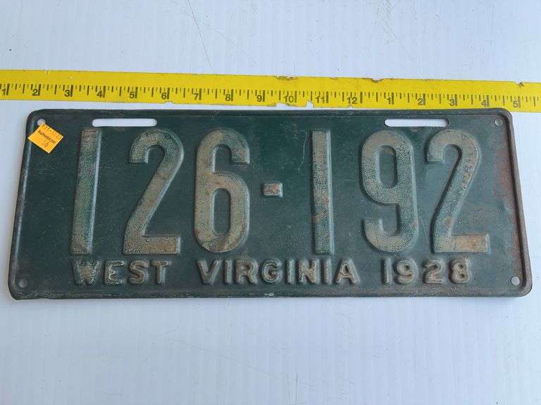 1928 West Virginia License Plate
