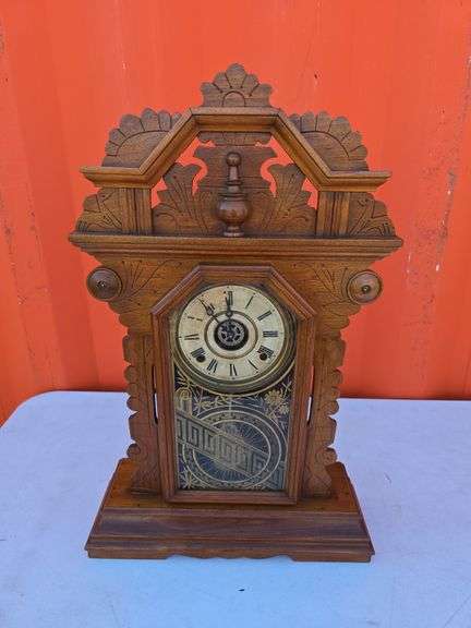 INGRAHAM AMULET 1886 MANTLE CLOCK WORKS
