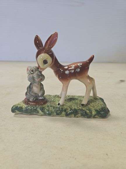 BAMBI AND RABBIT FIGURINE