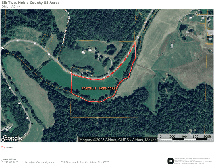Parcel 3: 9.086 +/- acres of tillable land. Frontage on SR-145.