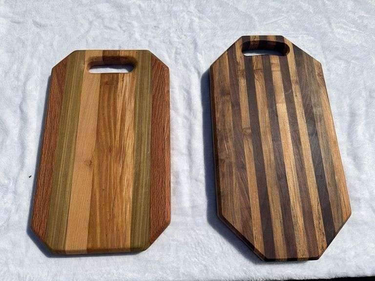 (2) Homemade Wooden Charcuterie Boards