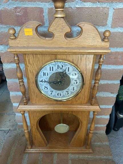 Unmarked Wooden Mantle Clock