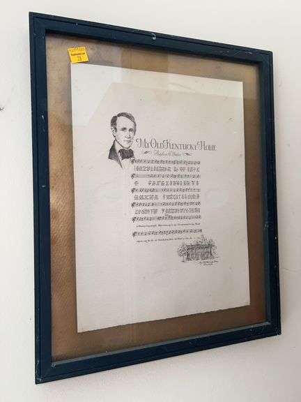 My Old Kentucky Home Framed Sheet Music