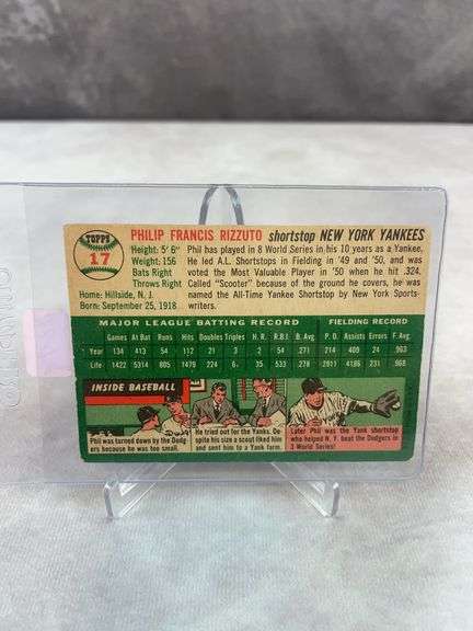 1954 Topps baseball Phil Rizzuto