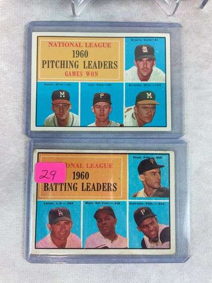 1961 Topps Leaders plus Gehrig, 4 cards