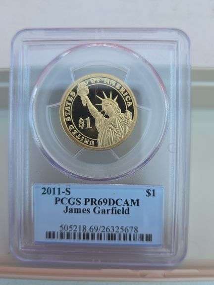 2011S JAMES GARFIELD PRESIDENTIAL DOLLAR PCGS PR69 DCAM