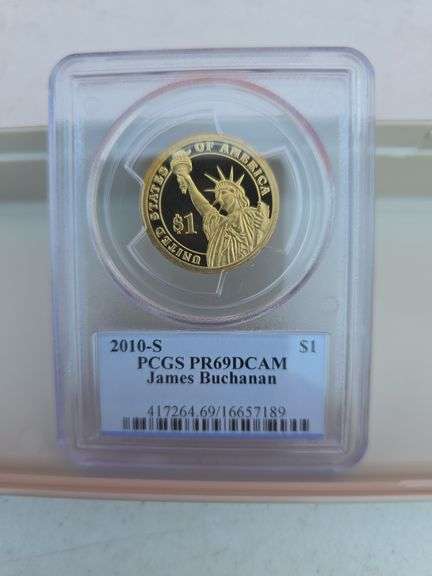 2010S JAMES BUCHANAN PRESIDENTIAL DOLLAR PCGS PR69 DCAM