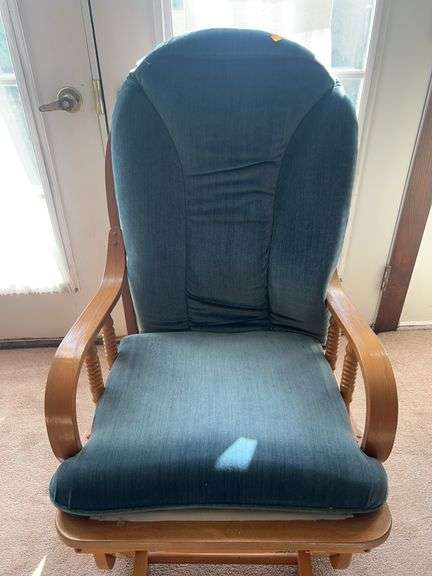 Wooden Upholstered Rocking Chair