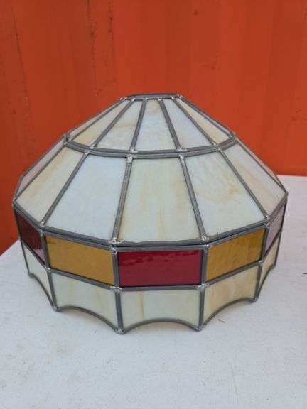 LEADED GLASS LAMP SHADE