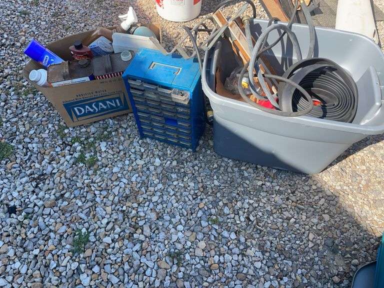 Small Toolbox with fasteners, cleaners polishes and more