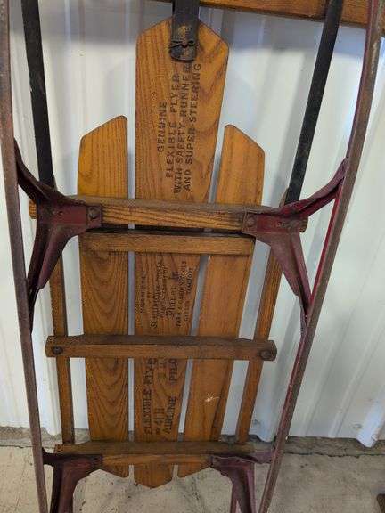 Vintage Flexible Flyer snow sled - 42" long
