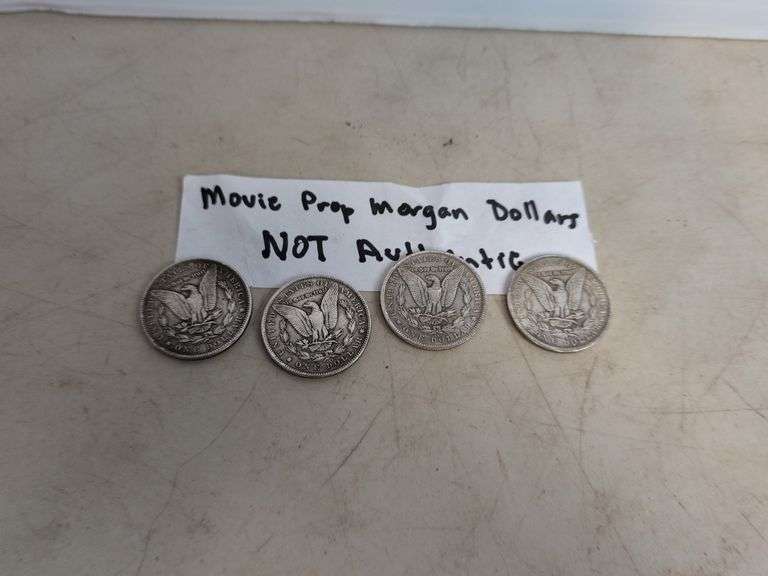 (4) movie prop Morgan Dollars - not authentic