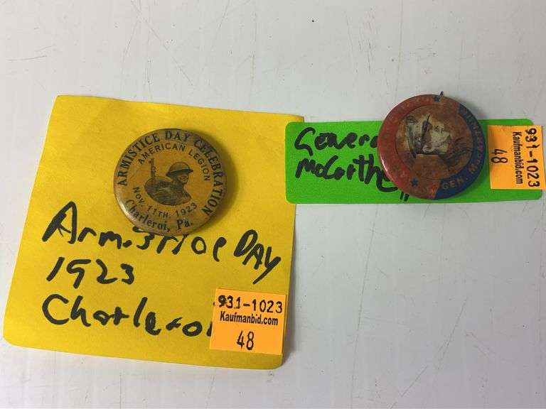 Armistice Day Celebration & General MacArthur Pins