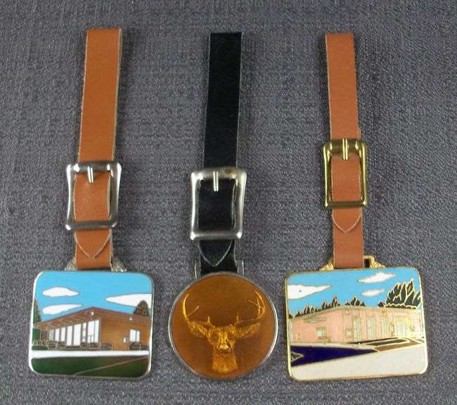 Killbuck Savings Bank, lot of 3 Watch Fobs