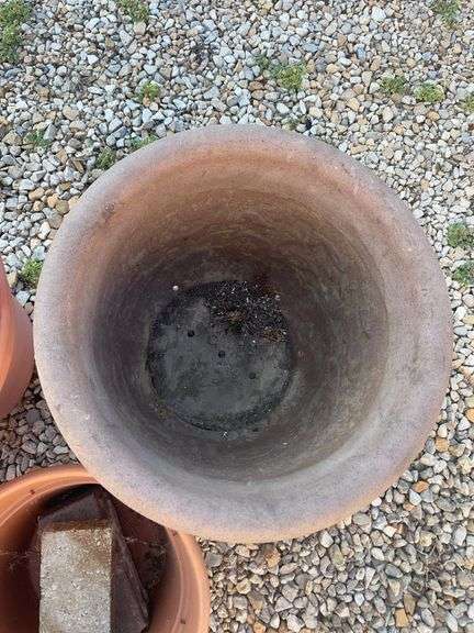 (6) planters and plant stand