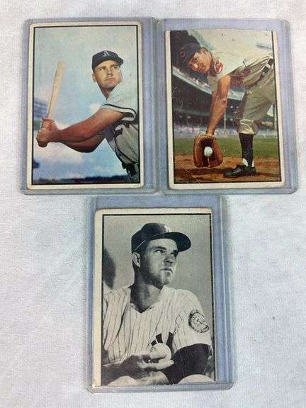 (5) 1953 Bowman Baseball Cards - Avila, Houtteman, Zernial, Dropo & Sain