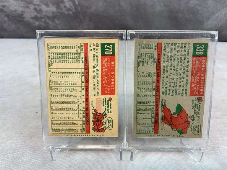 1959 Topps Sparky Anderson (RC) and Gil Hodges