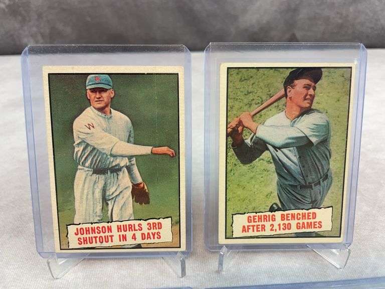 1961 Topps Leaders plus Gehrig, 4 cards