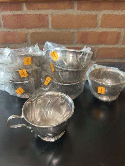 (8) Pewter Drinking Cups