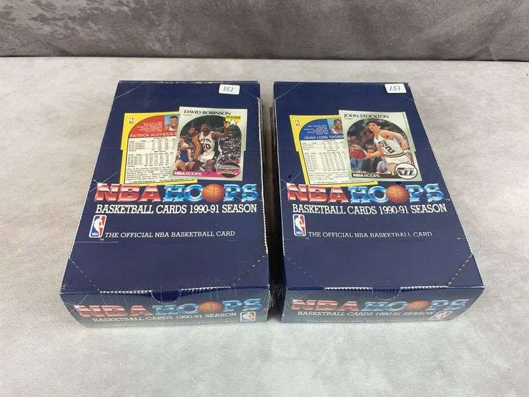(2) 2990-91 Hoops Series 1 Factory Sealed Wax Boxes