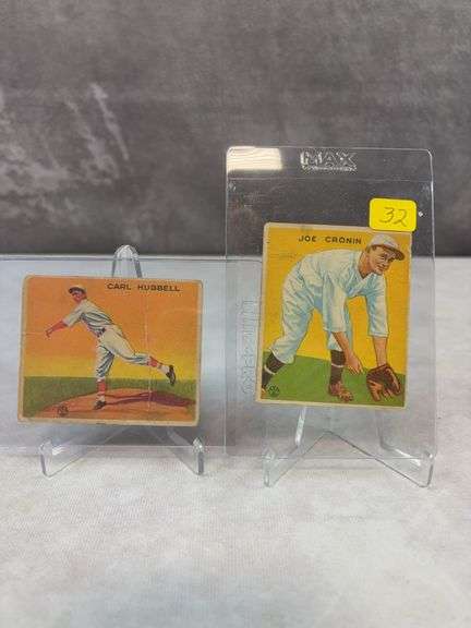 1933 Goudey: Carl Hubbell & Joe Cronin ( Rookies), fair -good