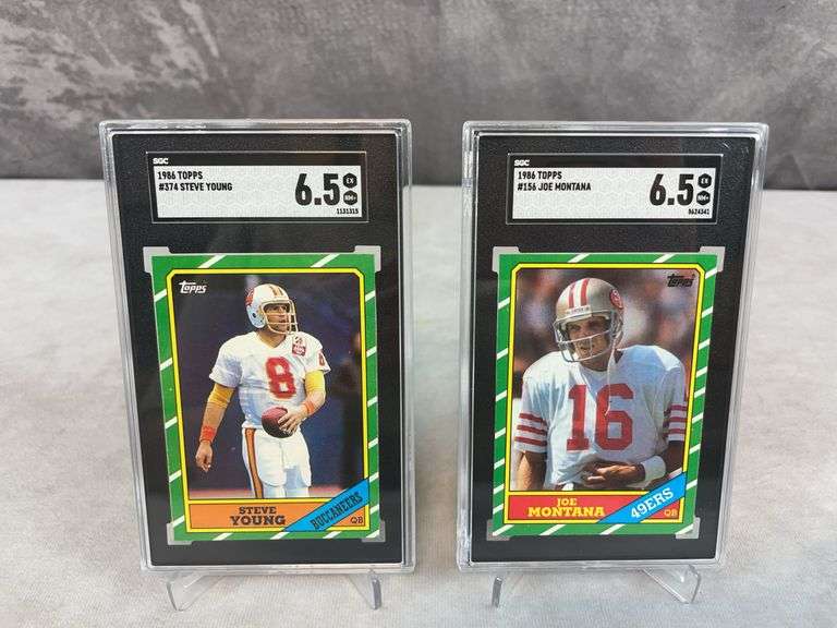 1986 Topps Steve Young & Joe Montana - SGC 6.5