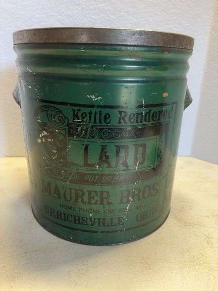 Vintage Lard Tin , Uhrichsville Oh